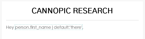 First Name Personalization